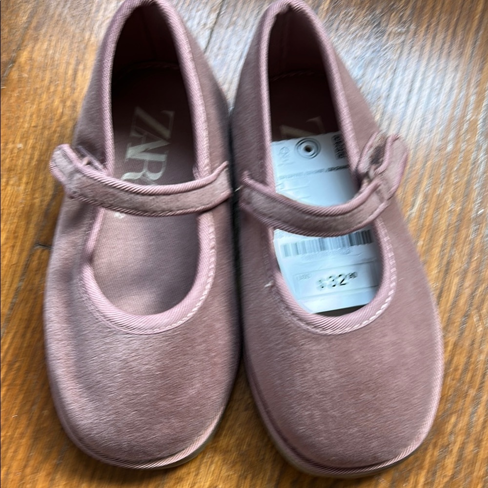 Zara Kids Pink Mary Jane Shoes